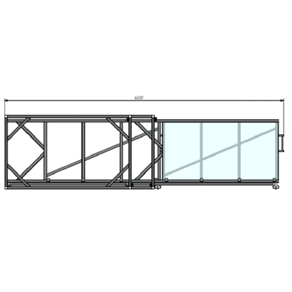 Стеллаж для вертикального хранения листового металла 2,5х1,25_1т_7к